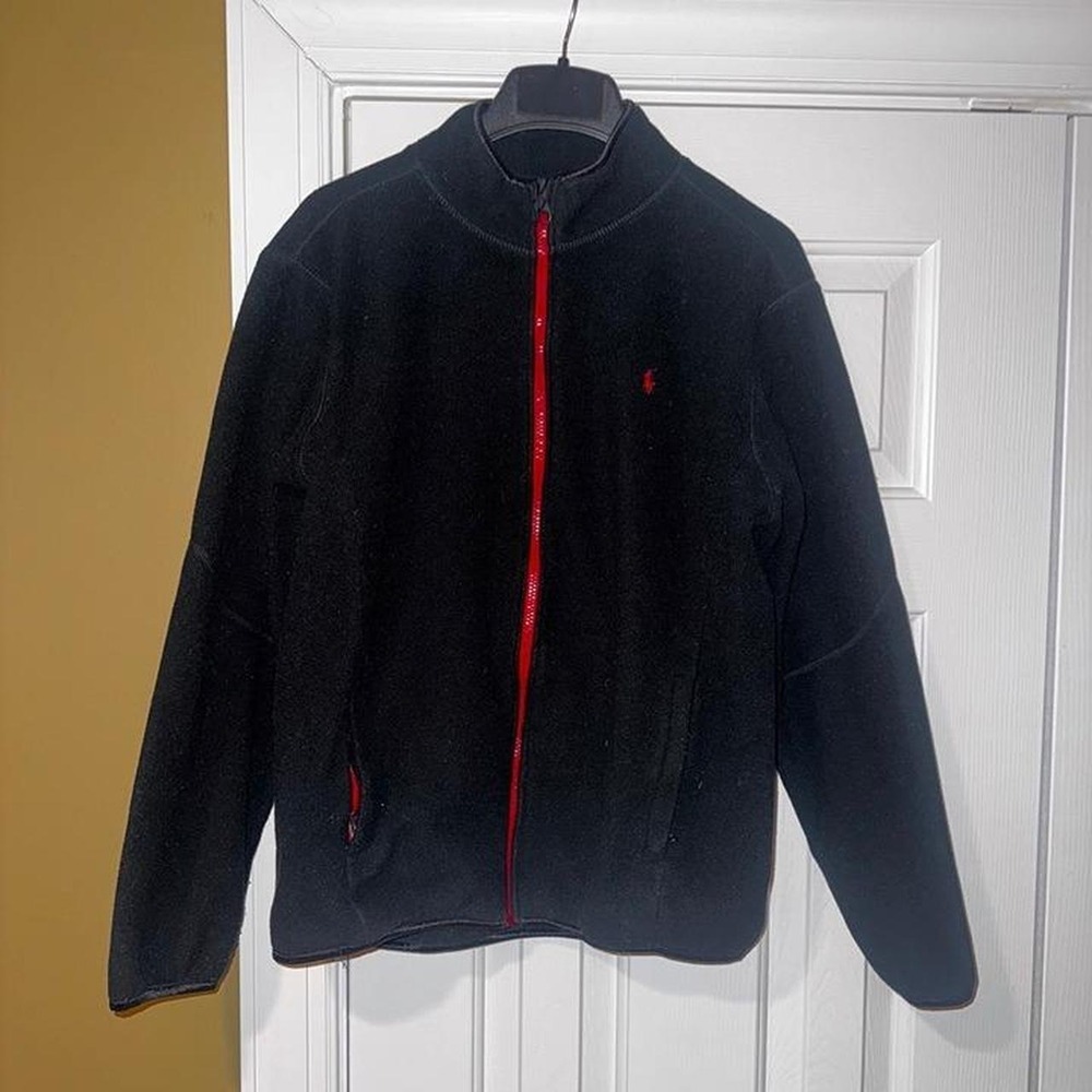 Previously Loved Black RALPH LAUREN POLO Fleece Jacket Sz XL (18-20)